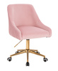 HR920K Púder Rózsaszín Modern Velúr Szék Arany lábbal