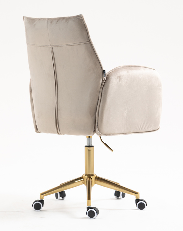 HR280K Latte Modern Velúr Szék Arany lábbal