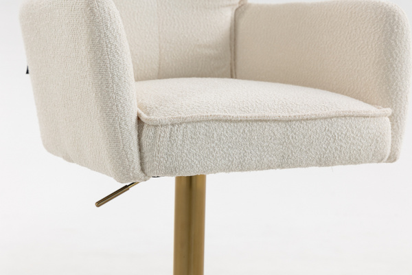 HR250KW Krémszínű Bárány Szék Arany Lábbal