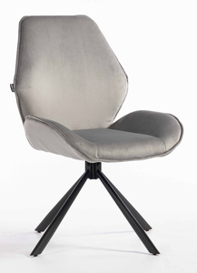 HR350 CSILLAGLÁB Acél modern velúr szék fekete lábbal