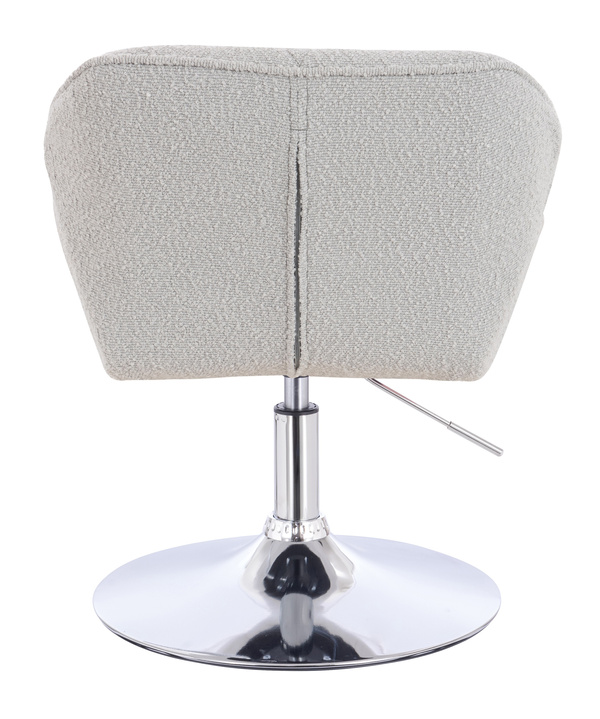 HR111N Szürke modern boucle  szék krómozott lábbal