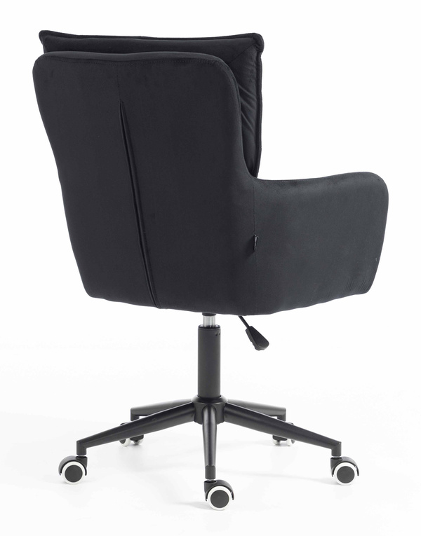 HR250K Fekete modern velúr szék fekete lábbal