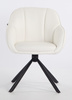 HR2055 CSILLAGLÁB Fehér Modern Műbőr Szék Fekete lábbal