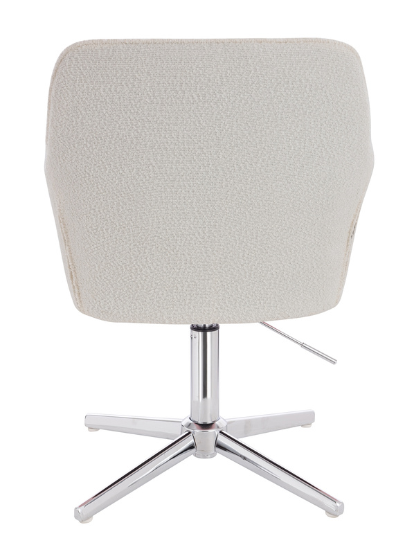 HR550CROSS Krémszínű modern boucle szék krómozott lábbal