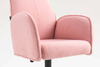 HR280W Púder Rózsaszín modern boucle szék fekete lábbal