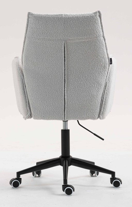 HR280K Szürke modern boucle szék fekete lábbal