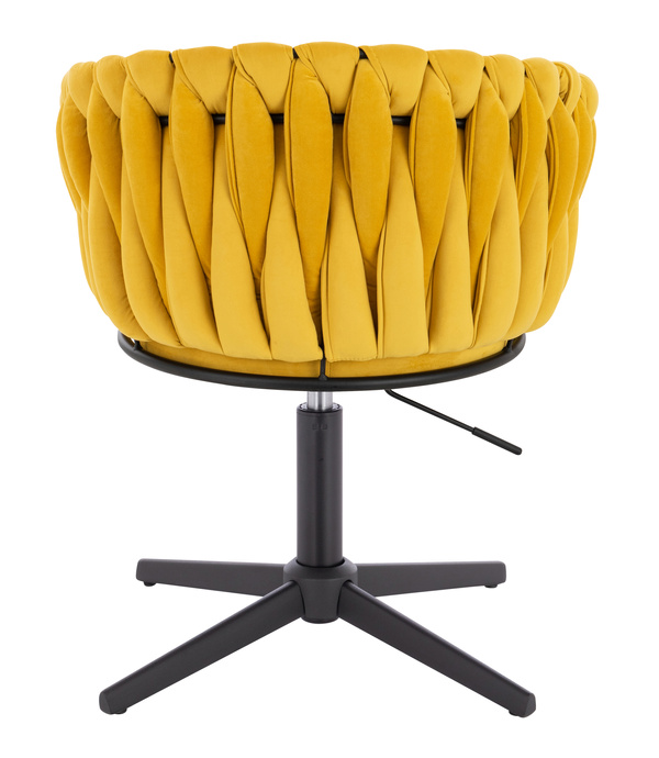 HR750CROSS Sárga Modern Velúr Szék Fekete lábbal
