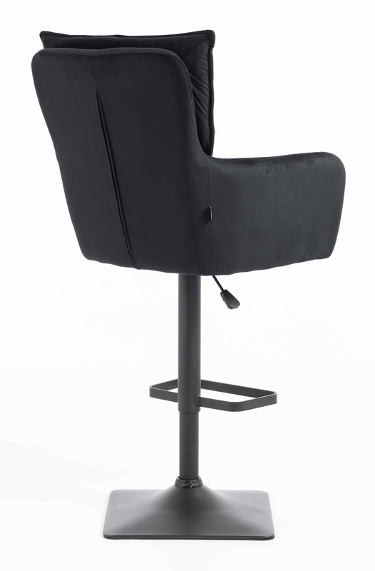 HR250KW Fekete modern velúr szék fekete lábbal