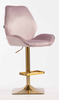 HR350KW Halványlila modern velúr szék arany lábbal