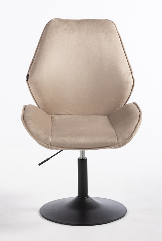 HR350N Latte modern velúr szék fekete lábbal