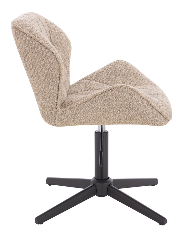 HR111CROSS Latte modern boucle szék fekete lábbal