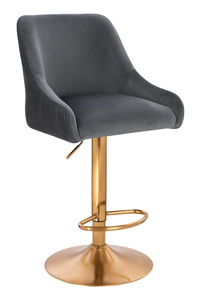 HR920W Grafit Modern Velúr Szék Arany lábbal