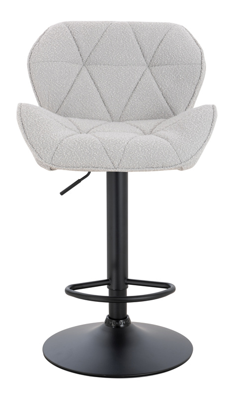 HR111W Szürke modern boucle  szék fekete lábbal