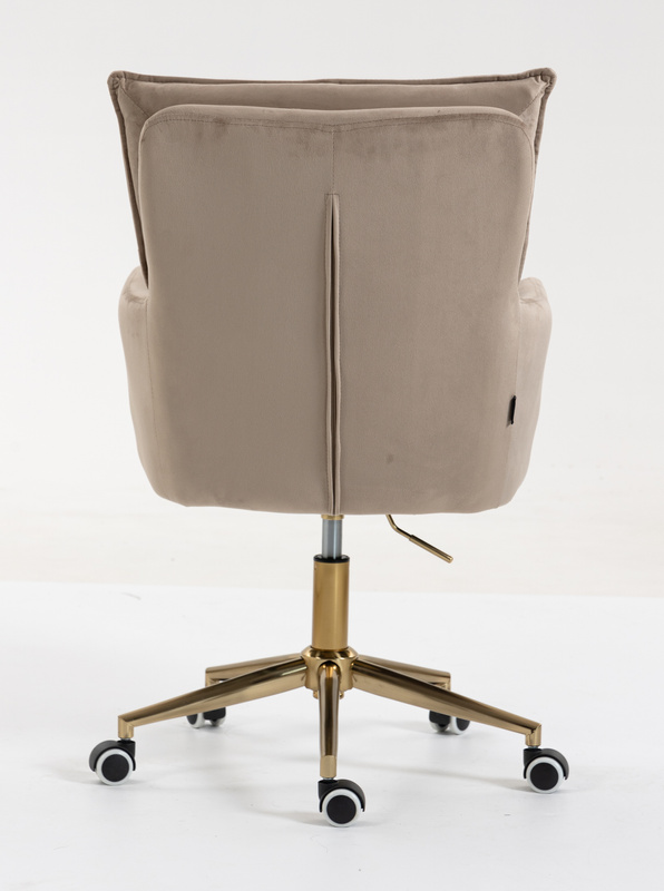 HR250K Latte modern velúr szék arany lábbal