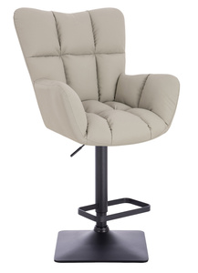 HR650KW Ecru Műbőr Premium Soft szék fekete lábbal