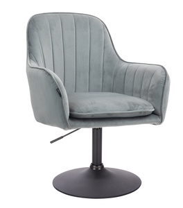 HR2022N Acél modern velúr szék fekete lábbal