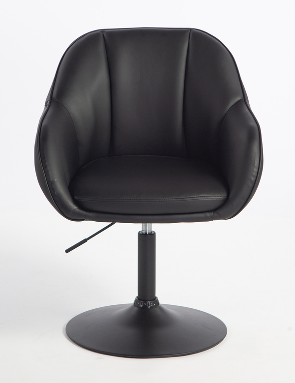 HR2055N Fekete Modern Műbőr Szék Fekete lábbal