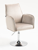HR280N Latte Modern Velúr Szék Krómozott lábbal