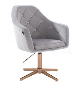 HR830CROSS Acél Modern Velúr Szék Arany lábbal