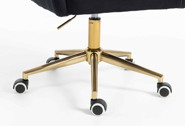 HR250K Fekete modern velúr szék arany lábbal