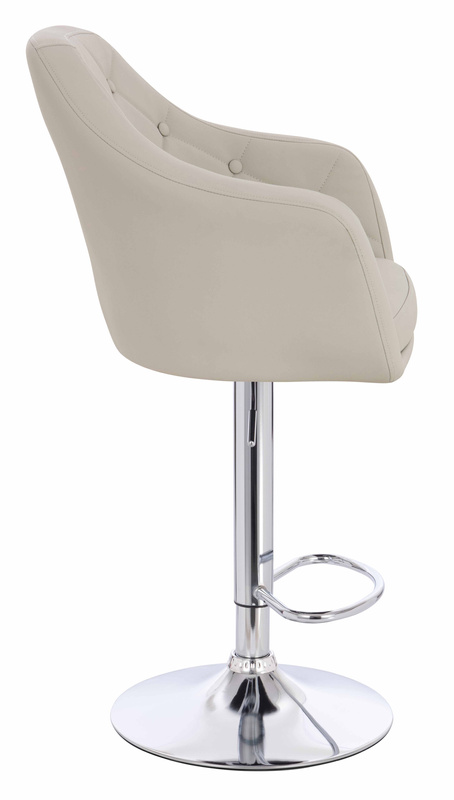 HR831W Ecru Műbőr Premium Soft szék Krómozott lábbal