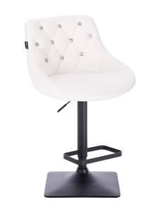 SZÉK HC931KW Fehér modern műbőr szék fekete lábbal