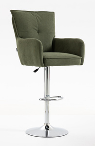 HR250W Catifea Reiată Premium Culoare Verde Salvie Krómozott Lábbal