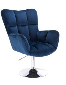 HR650N Tengerkék modern velúr szék