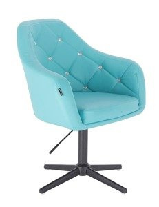 HR830 Türkiz modern műbőr szék fekete lábbal