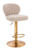 HR193N Latte modern boucle szék arany lábbal