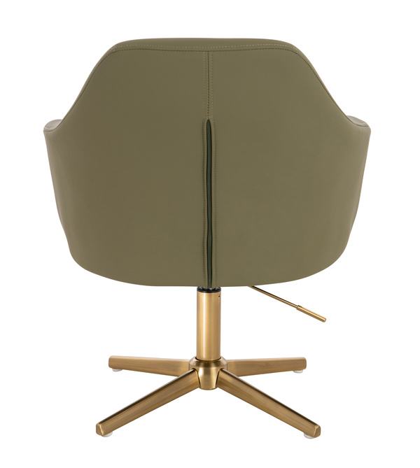 HR831CROSS Khaki Műbőr Premium Soft szék Arany lábbal