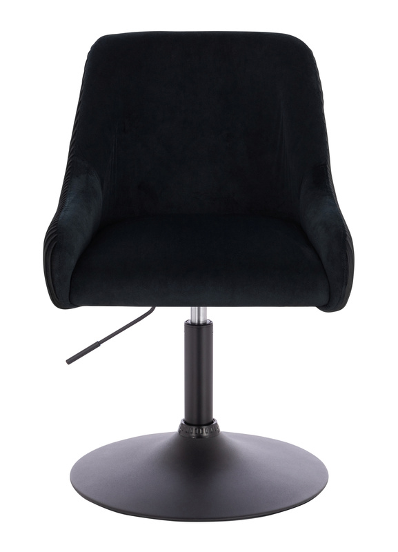 HR920N Fekete Modern Velúr Szék Fekete lábbal