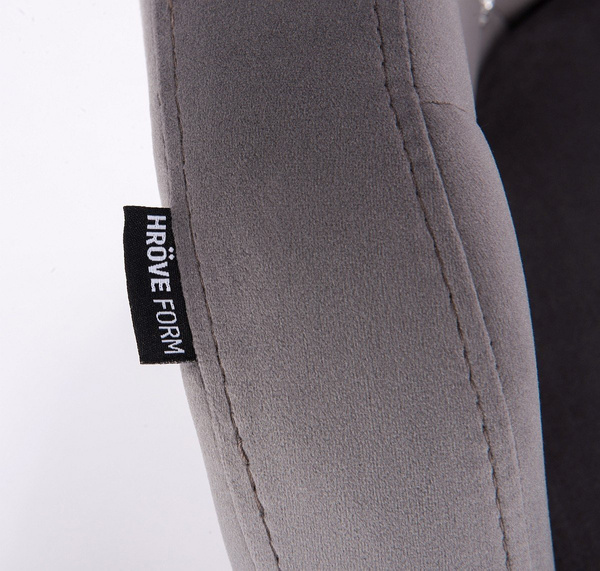 HR830CK Grafit Modern Velúr Szék Krómozott lábbal