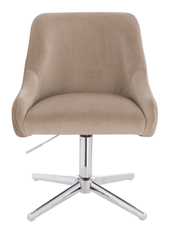 HR920CROSS Latte Modern Velúr Szék Krómozott lábbal