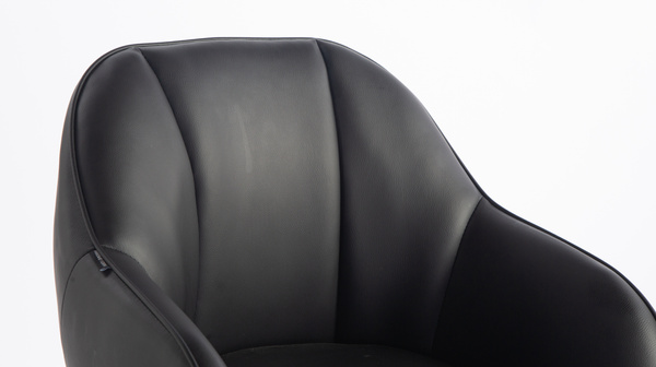 HR2055KW Fekete Modern Műbőr Szék Aany lábbal