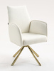 HR280 CSILLAGLÁB Krémszínű modern boucle szék arany lábbal