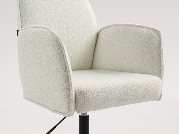 HR280K Krémszínű modern boucle szék fekete lábbal