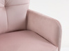 HR250CROSS Púder Rózsaszín modern velúr szék fekete lábbal