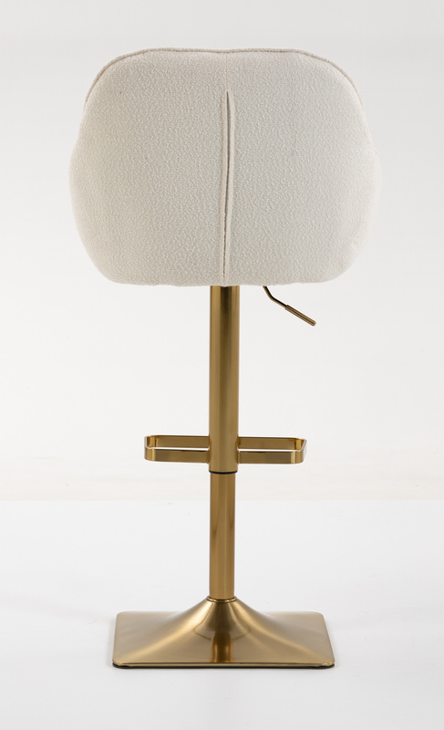 HR2055KW Krémszínű Modern Boucle Szék Arany lábbal