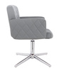 HR802CROSS Szürke Modern Műbőr Szék Krómozott lábbal