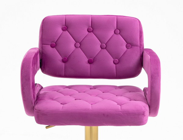 HR8403KW Fukszia modern velúr szék arany lábbal