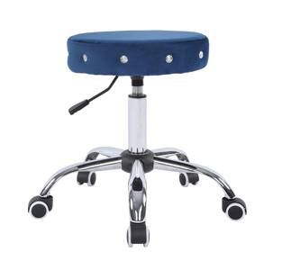 HR1102CK Tengerkék modern műbőr szék krómozott lábbal