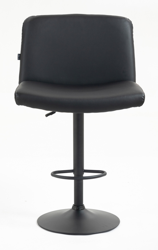 HR150W Fekete Modern Műbőr Szék Fekete lábbal