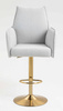 HR280W Szürke modern boucle szék arany lábbal