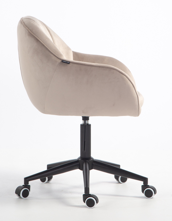 HR2055K Latte Modern Velúr Szék Fekete lábbal
