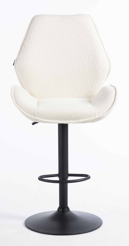 HR350W Krémszínű modern boucle szék fekete lábbal