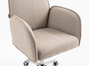 HR280K Latte modern boucle szék krómozott lábbal