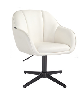 HR2055CROSS Fehér Modern Műbőr Szék Fekete lábbal