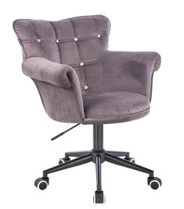 HR804CK Grafit modern velúr szék fekete lábbal