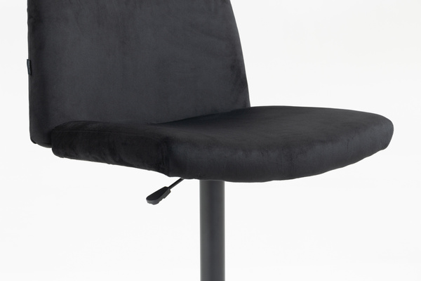 HR150W Fekete Modern Velúr Szék Fekete lábbal